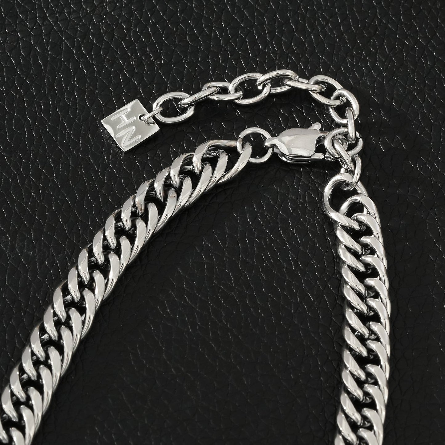 ABRAFO: Chunky Chain in Silver for Women or Men