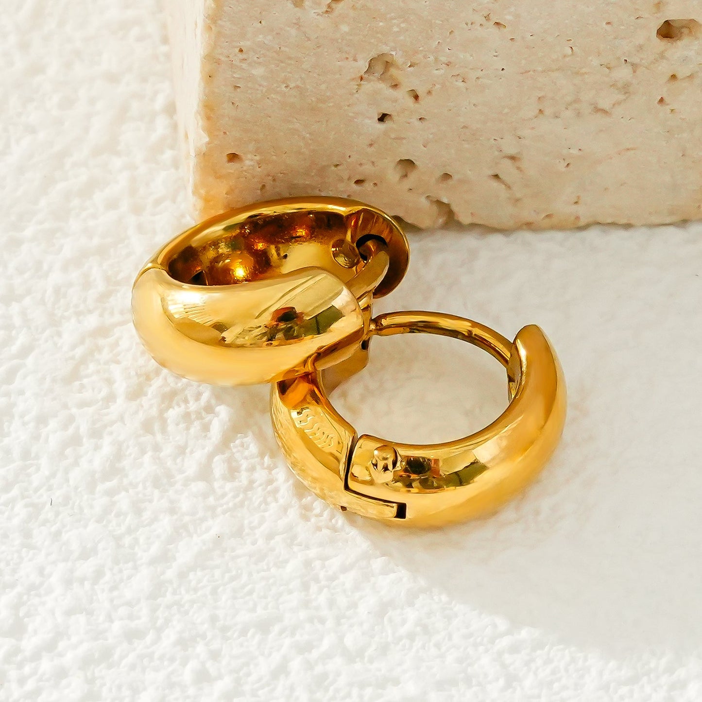 BOCHUM: Barely There, But Beautifully Noticeable Tiny Hoops in Gold