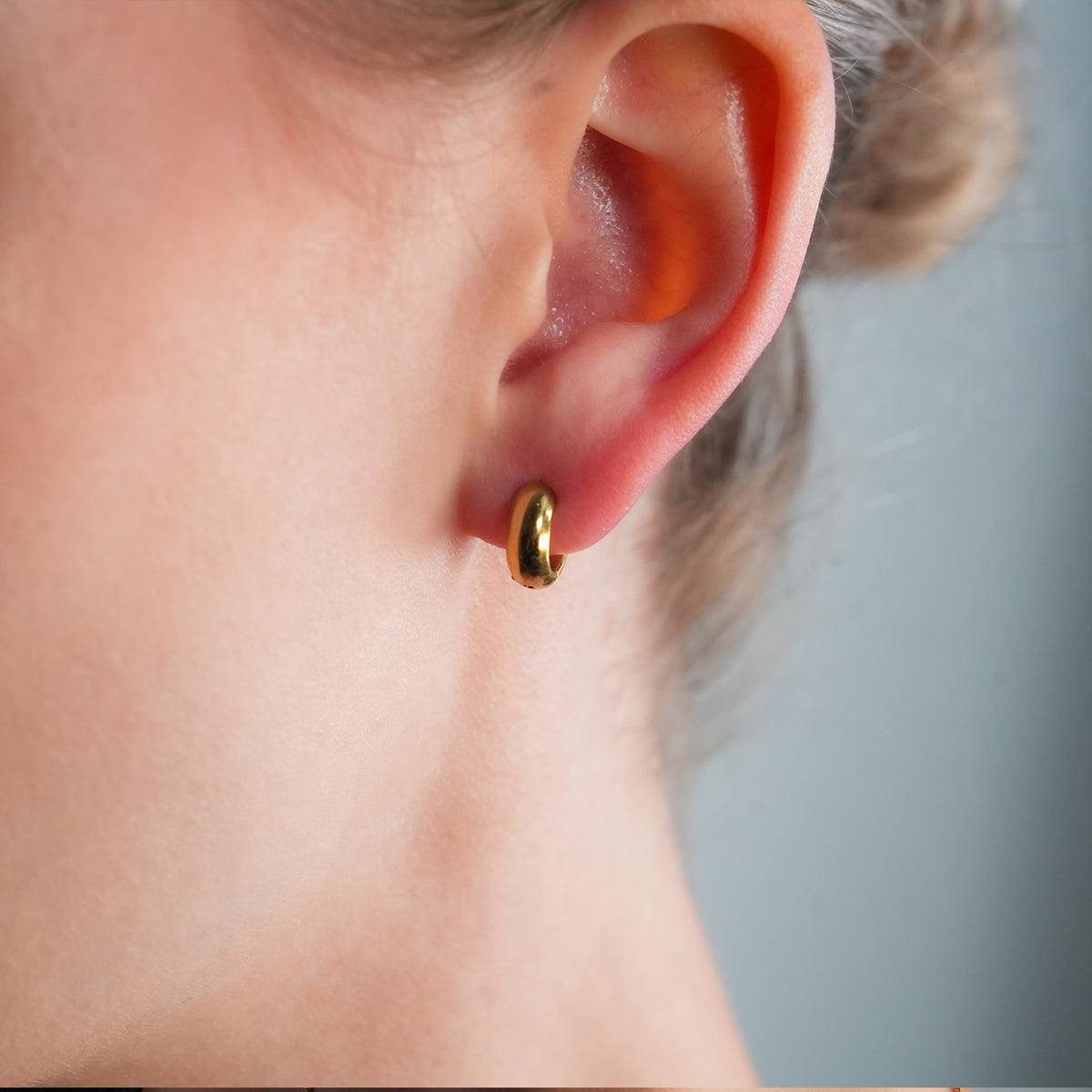 BOCHUM: Barely There, But Beautifully Noticeable Tiny Hoops in Gold