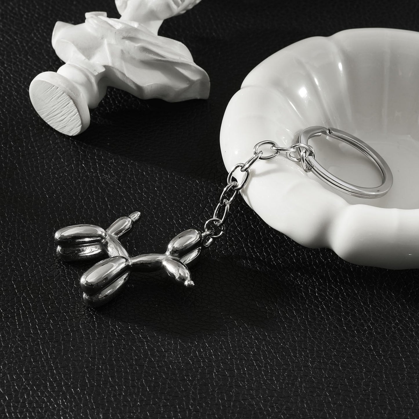 RATA Silver: Balloon Dog Charm Key Ring