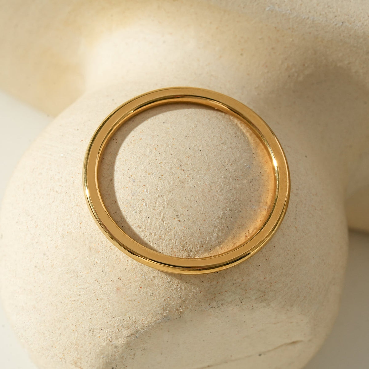RADIANTELLE Gold Ring – Timeless Minimalist Band | Wear Solo or Stack. $25