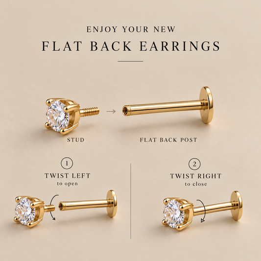 Flat Back Gold Studs