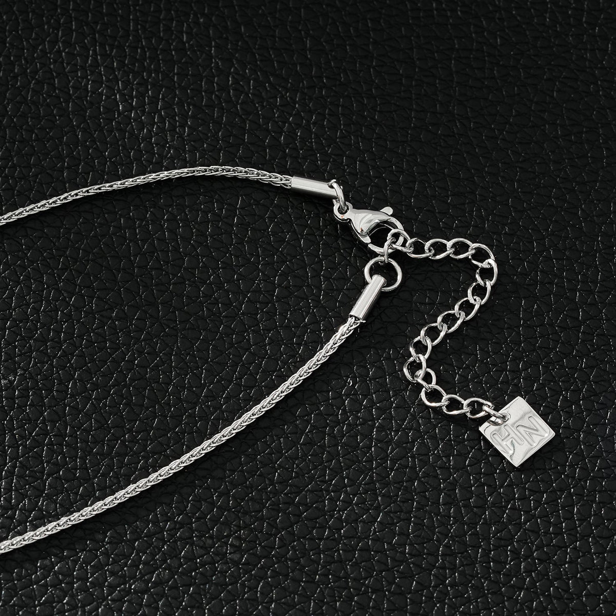 JOSEPHA Silver (White Gold): Mini Textured Dainty Chain