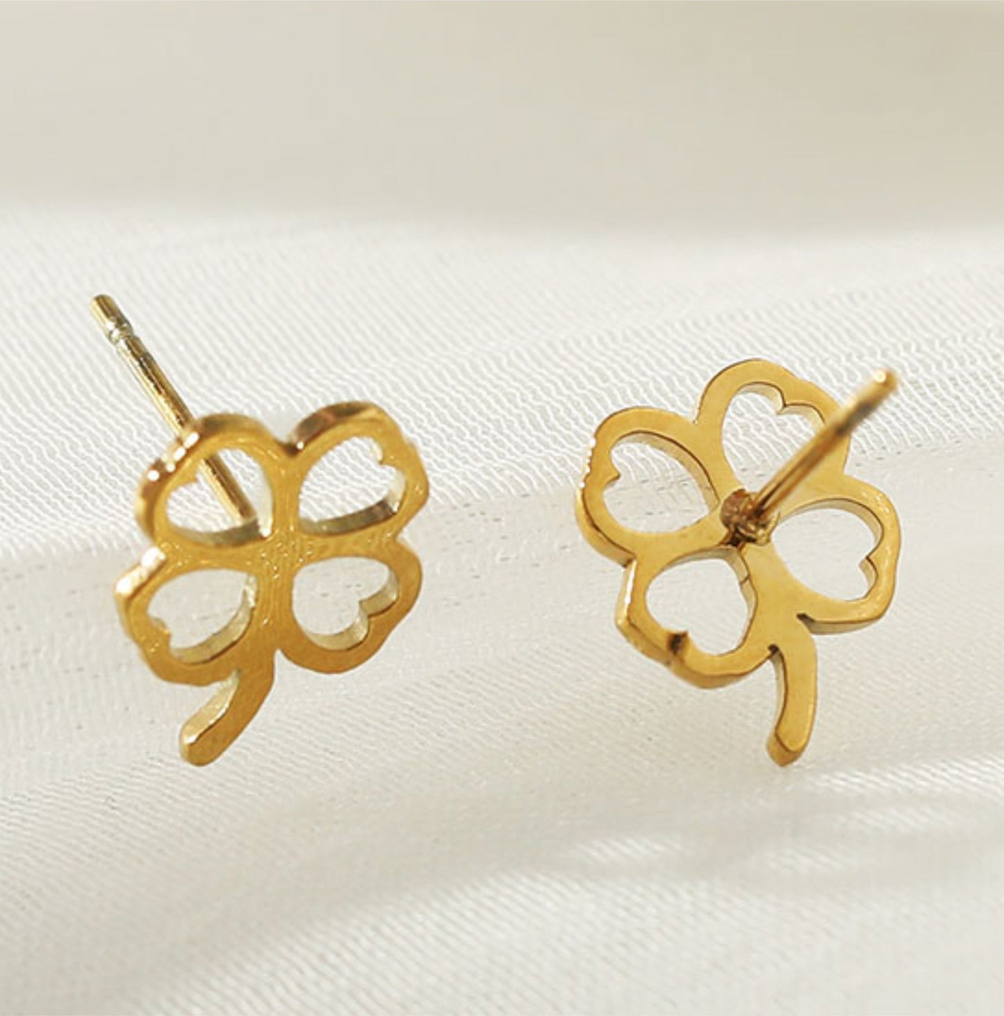 stud_earrings | stud_earrings | ear_stack | affordable_jewelry | dainty_jewelry | stainless_steel_jewelry | 18K_gold_jewelry | gold_dipped_jewelry | gold-jewelry | lucky_jewelry | four_leaf_clover_jewelry | clover_jewelr