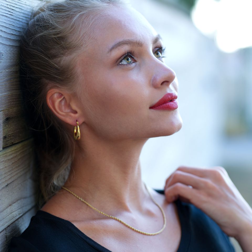 ULYANA: Rope Chain Gold Necklace - 16 Inches