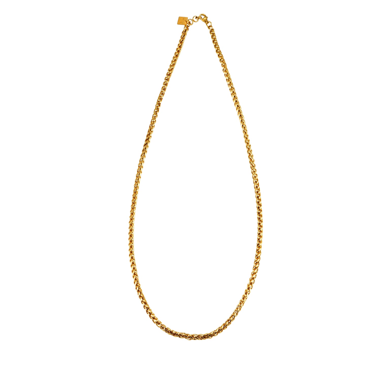 ACTON Gold: Mid Width Byzantine Chain Necklace.