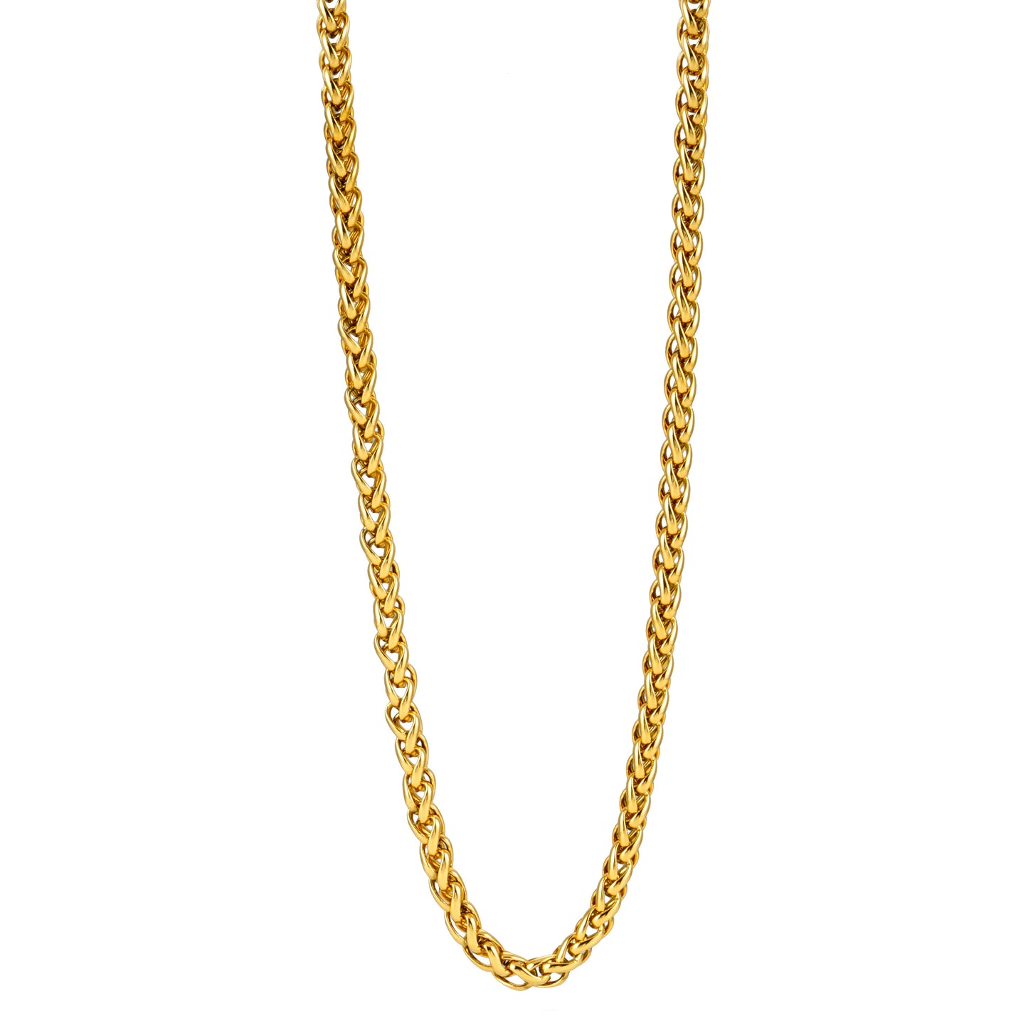 ACTON Gold: Mid Width Byzantine Chain Necklace.