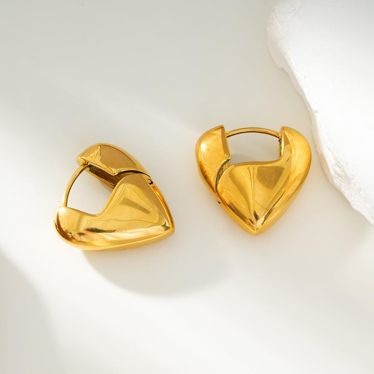 ALPERTON: A Symbol of Everlasting Love - Abstract Heart Shaped Mini Earrings