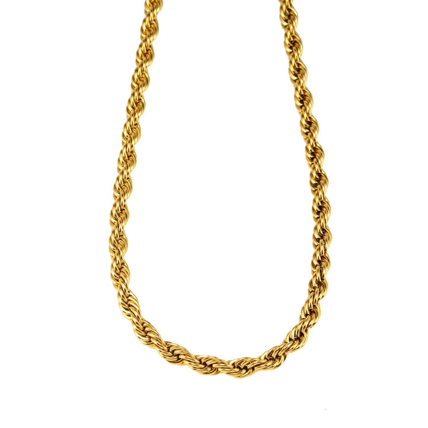 Style ARKELEY 7753: Chunky Rope Chain Textured Gold Necklace.