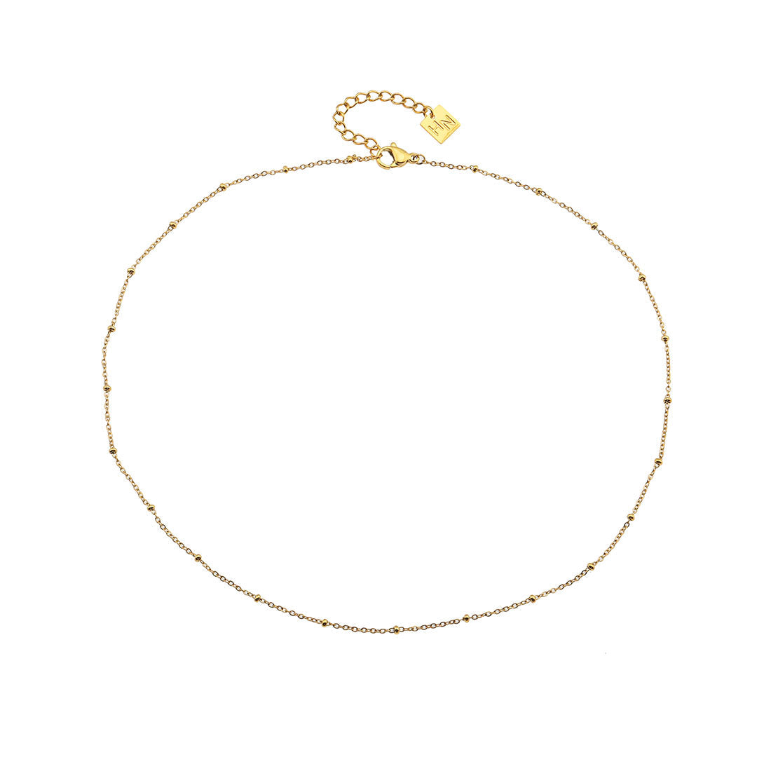 AVERY 16" Gold: Essential Daily Wear Beaded Gold Chain Necklace