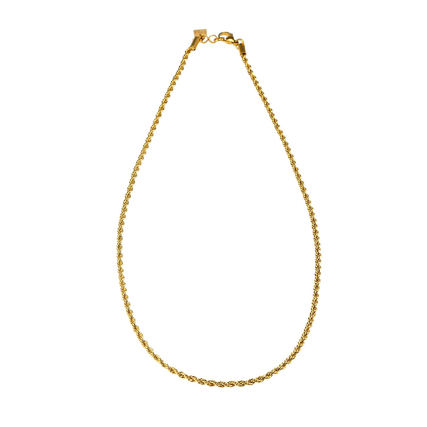 Style BALHAM 7678: Rope Chain Textured Gold Necklace