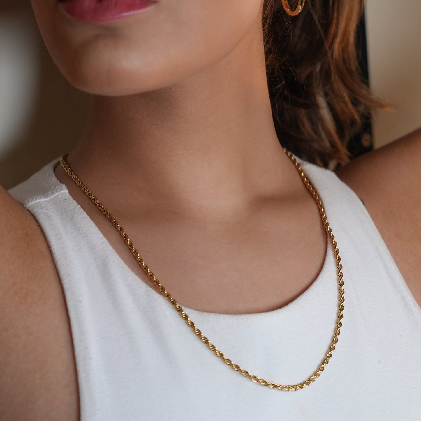 BALHAM Gold: Rope Chain Textured Necklace