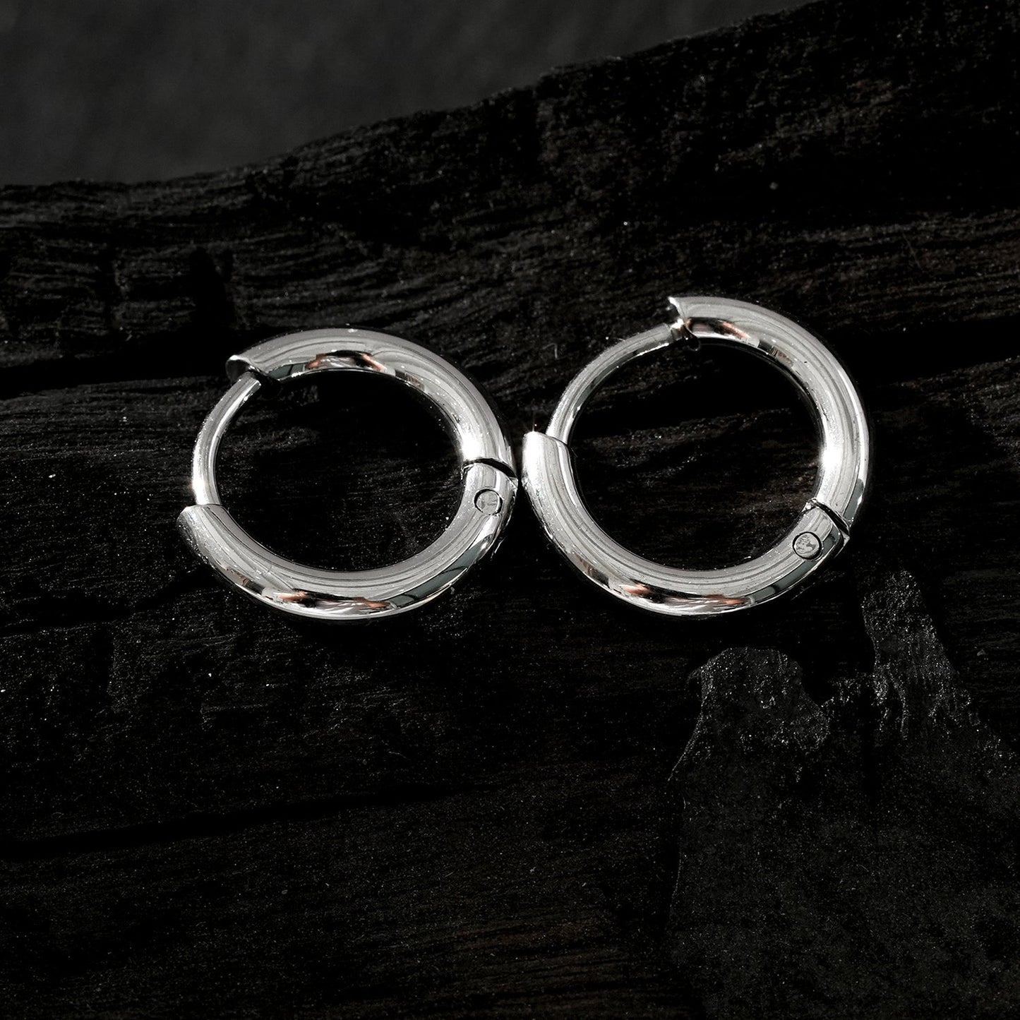 Style BIANCA Silver: Classic Essential Basic Round Silver Hoops. Available in 7 Sizes - 1cm to 6cm