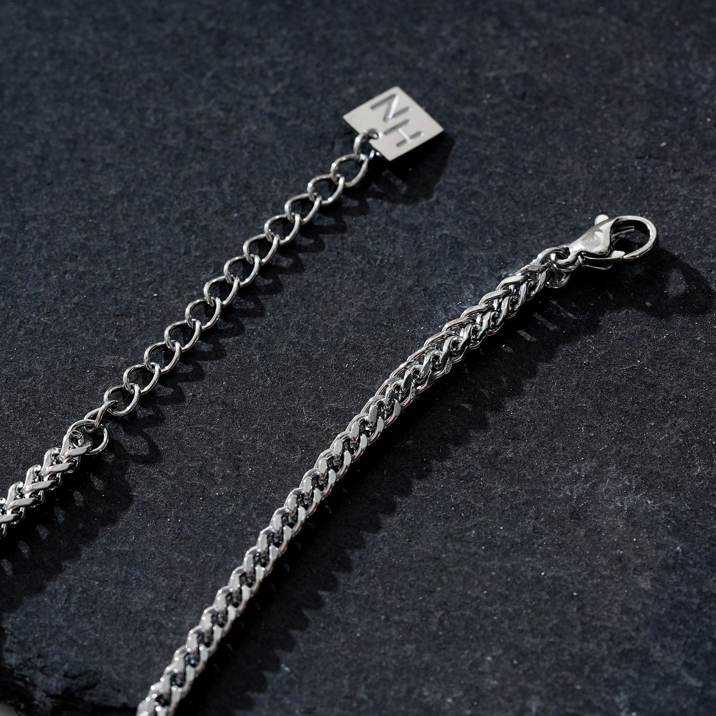 BILLIE LG: Cuban Link Chain Silver Anklet