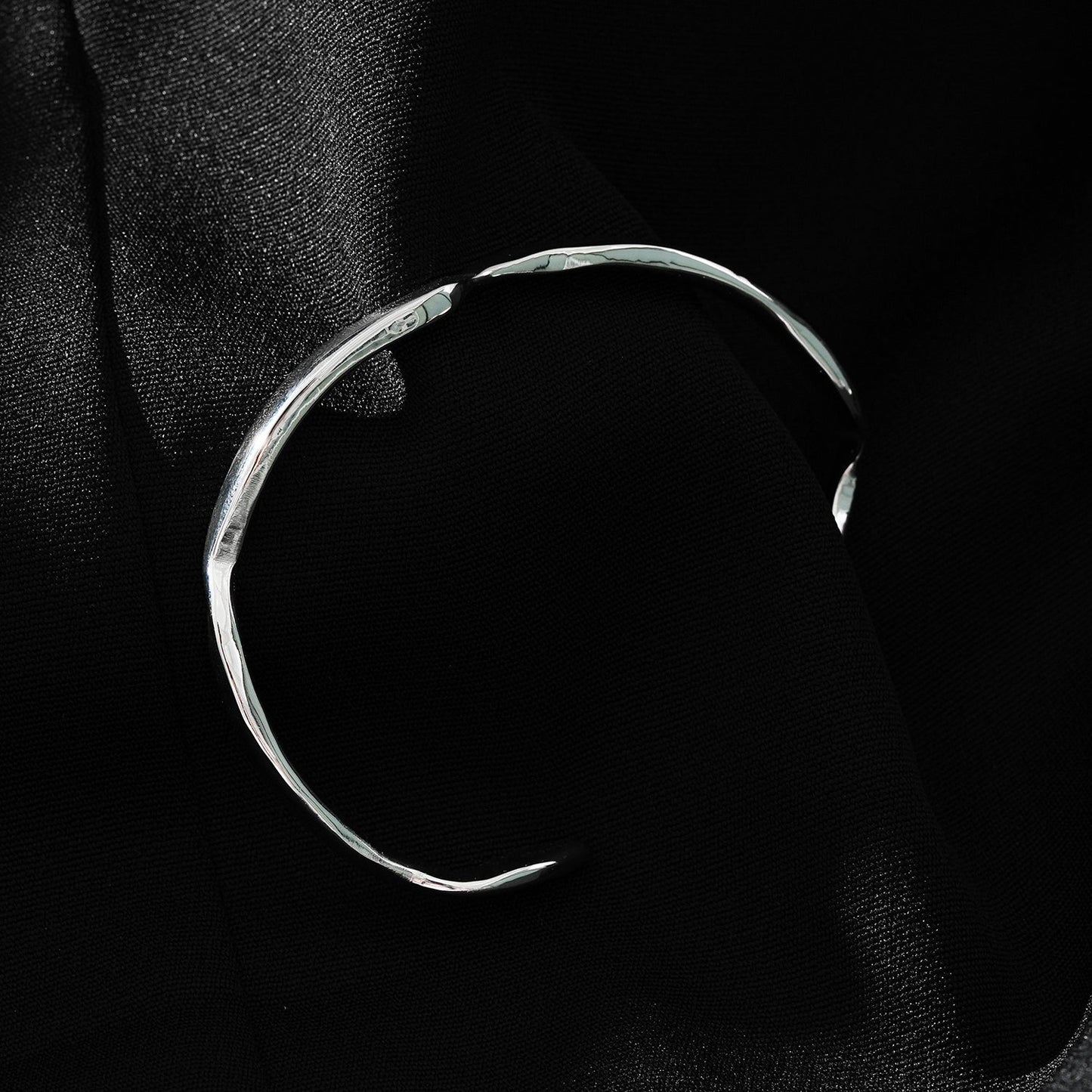 CHANBA Silver (White Gold): Avant Garde Abstract Shaped Bracelet