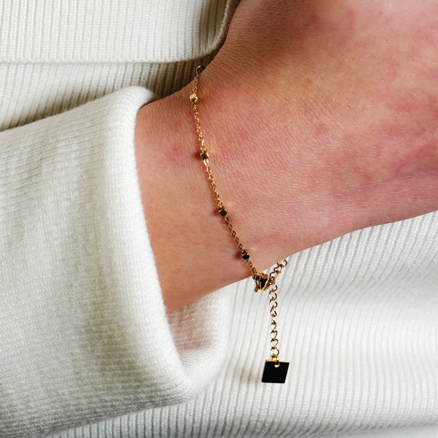 DEMELZA: Essential Daily Bracelet with Delicate Square Beads