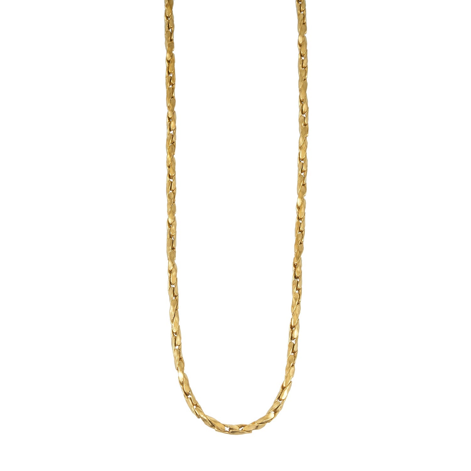 AVANA Gold: Textured Leaf-Link Chain Necklace