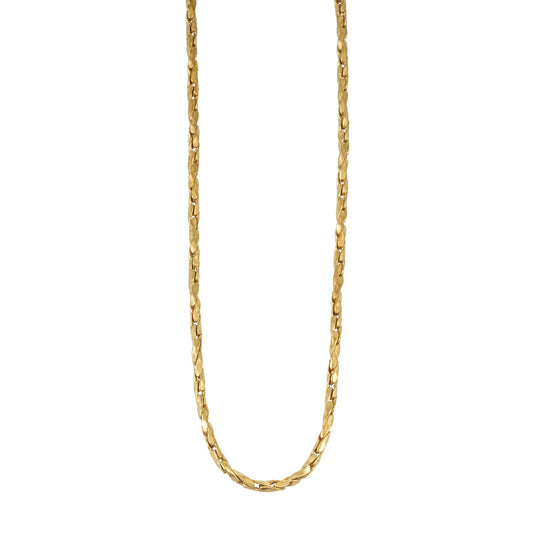 AVANA Gold: Textured Leaf-Link Chain Necklace