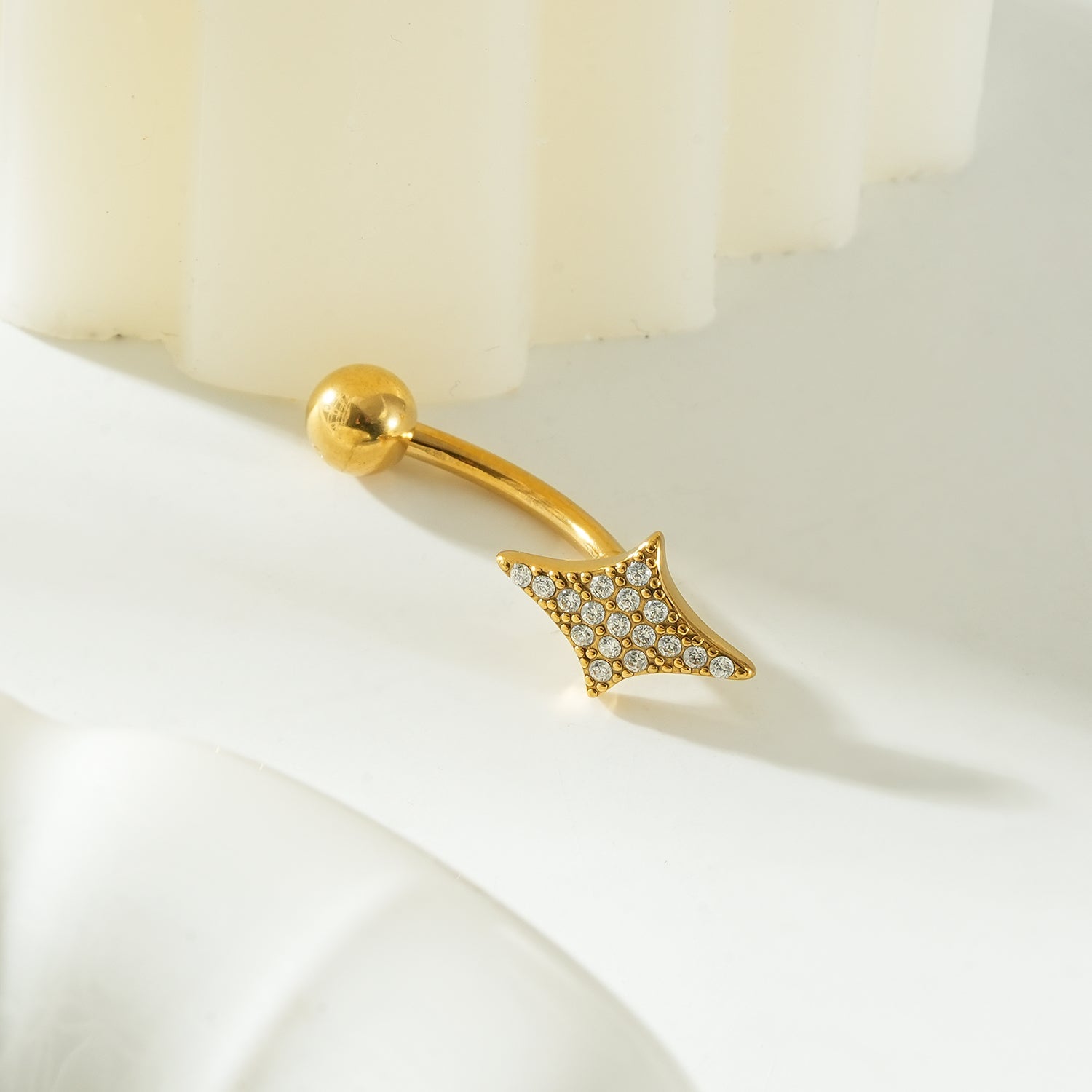 SANORA Gold: Crystal Star Navel Jewellery