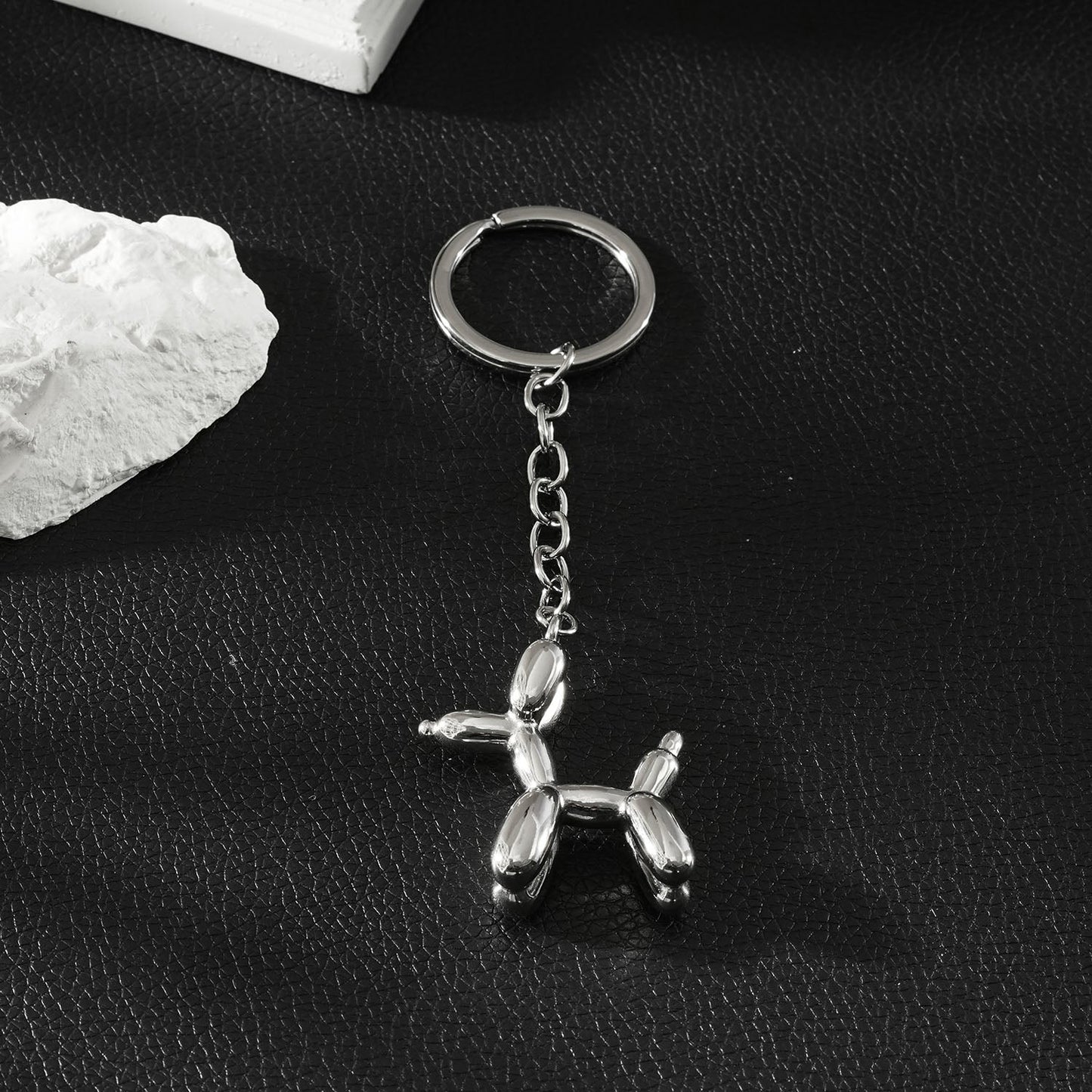 RATA Silver: Balloon Dog Charm Key Ring