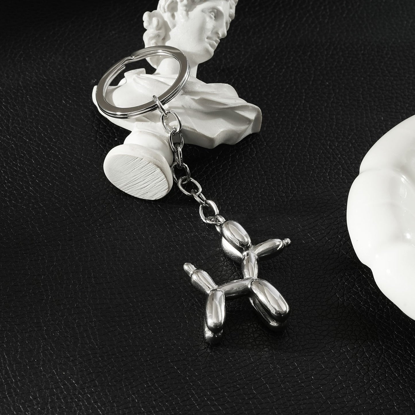 RATA Silver: Balloon Dog Charm Key Ring