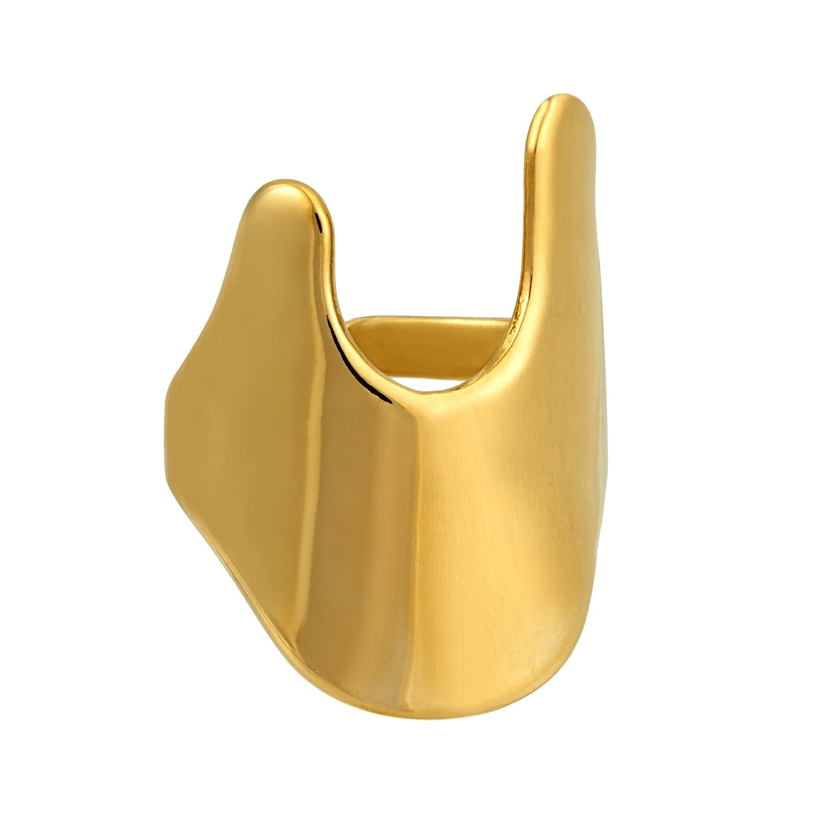 ELIXELIA Gold Statement Ring – Sculptural Elegance with a Bold, Modern Edge