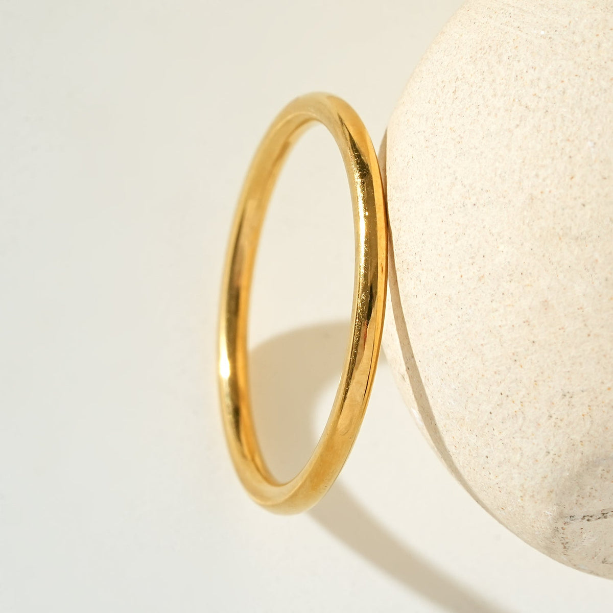 RADIANTELLE Gold Ring – Timeless Minimalist Band | Wear Solo or Stack. $25
