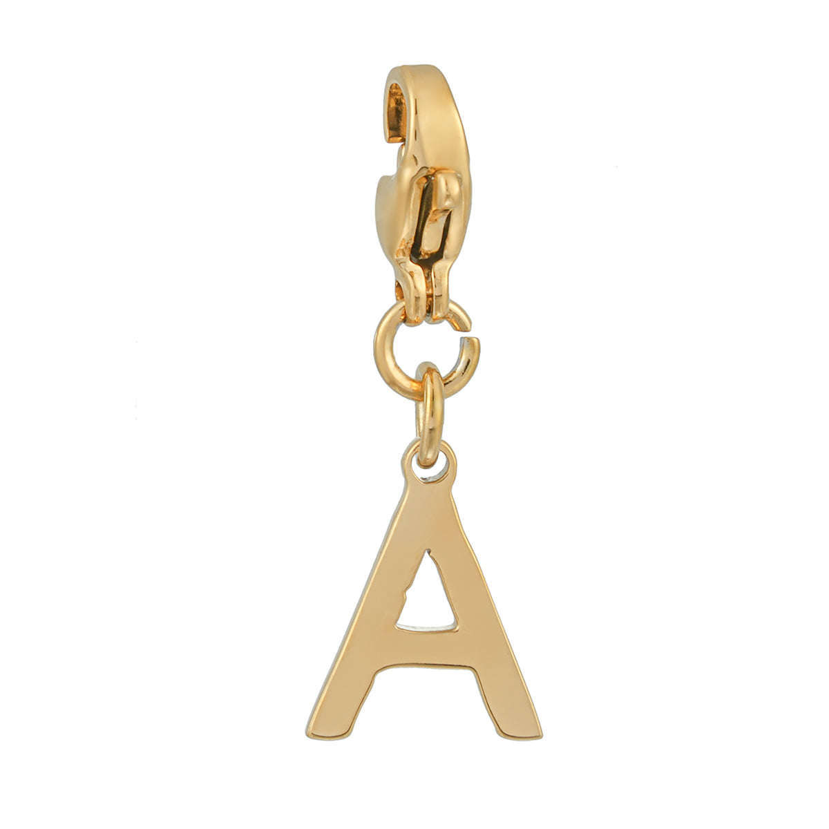 SOLID LETTER MINI CHARMS A–Z in GOLD: Dainty Initial Alphabet Pendant for Necklaces & Bracelets — $6.75