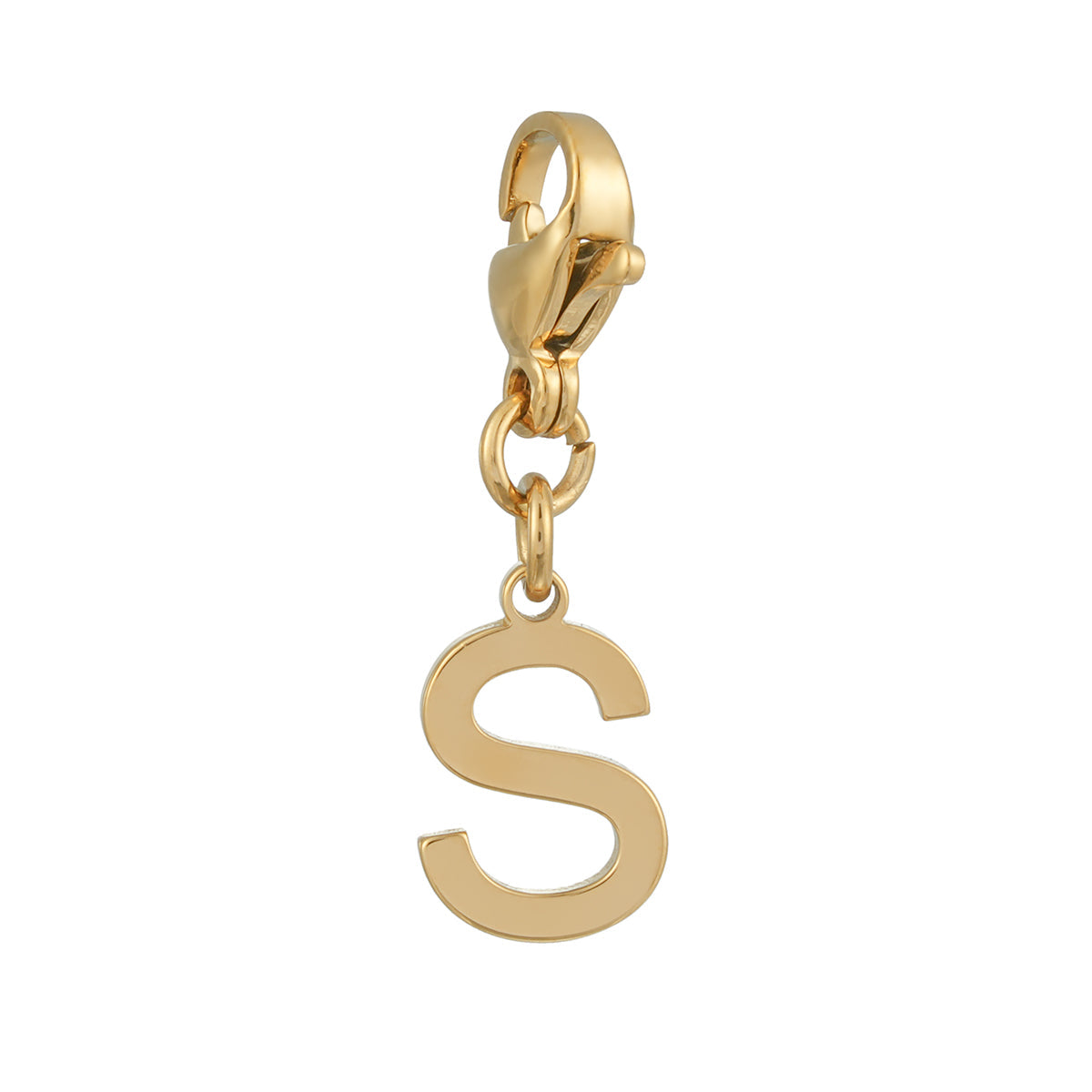 SOLID LETTER MINI CHARMS A–Z in GOLD: Dainty Initial Alphabet Pendant for Necklaces & Bracelets — $6.75