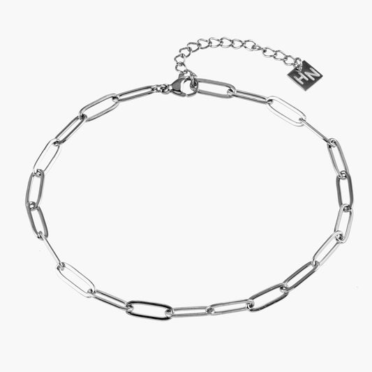 HAKILA LG: Essential Sillver Chain Link Paper-Clip Anklet