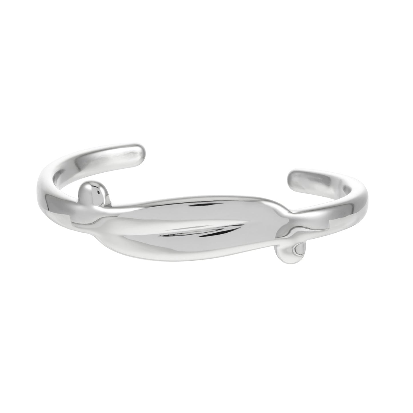 TANGHEUL Silver (White Gold): Sculptural Cuff Bracelet