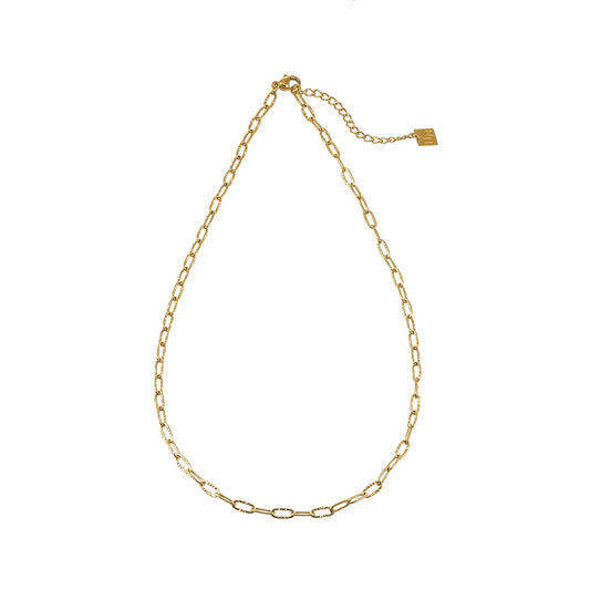 HEMI Gold: Textured Link Chain Necklace