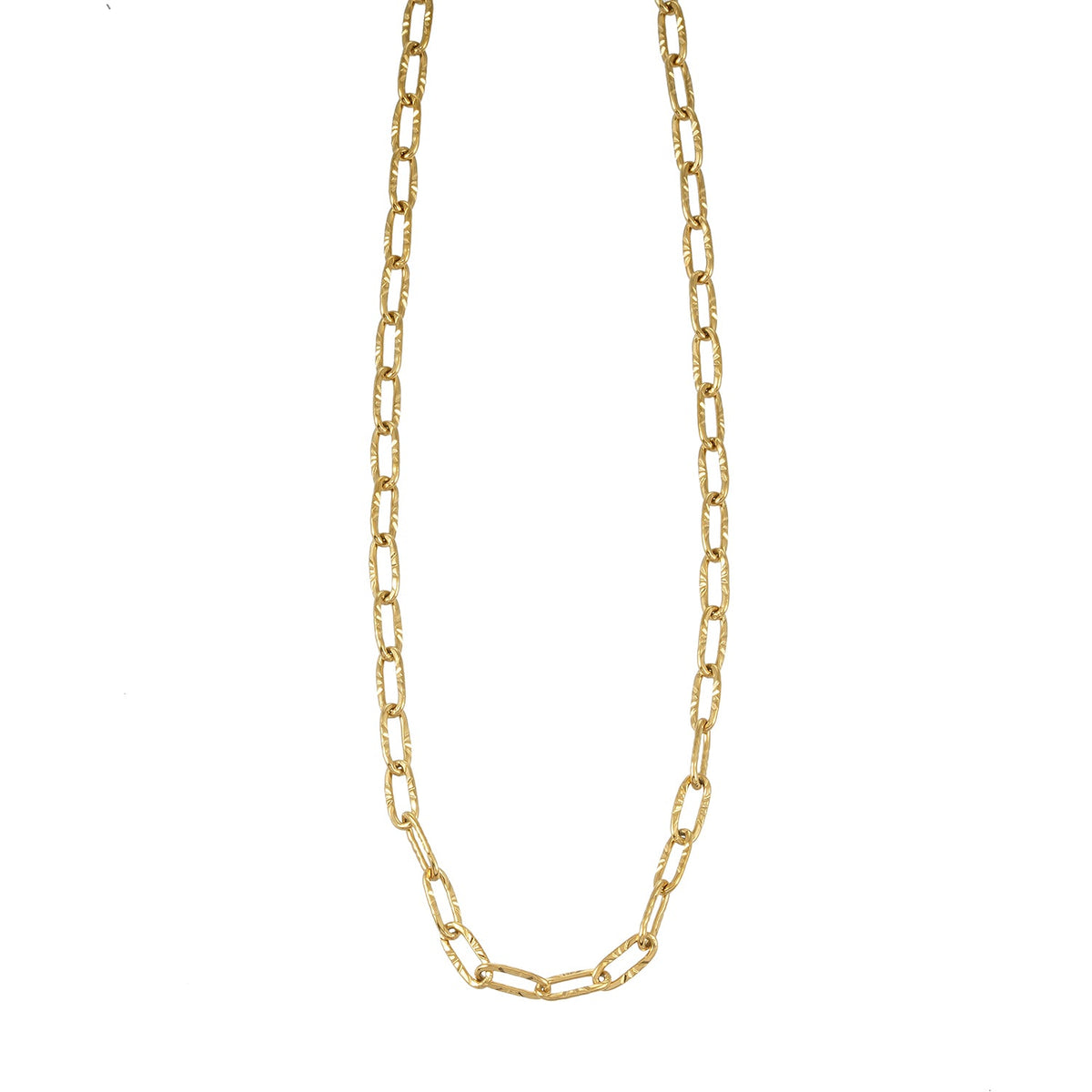 HEMI Gold: Textured Link Chain Necklace
