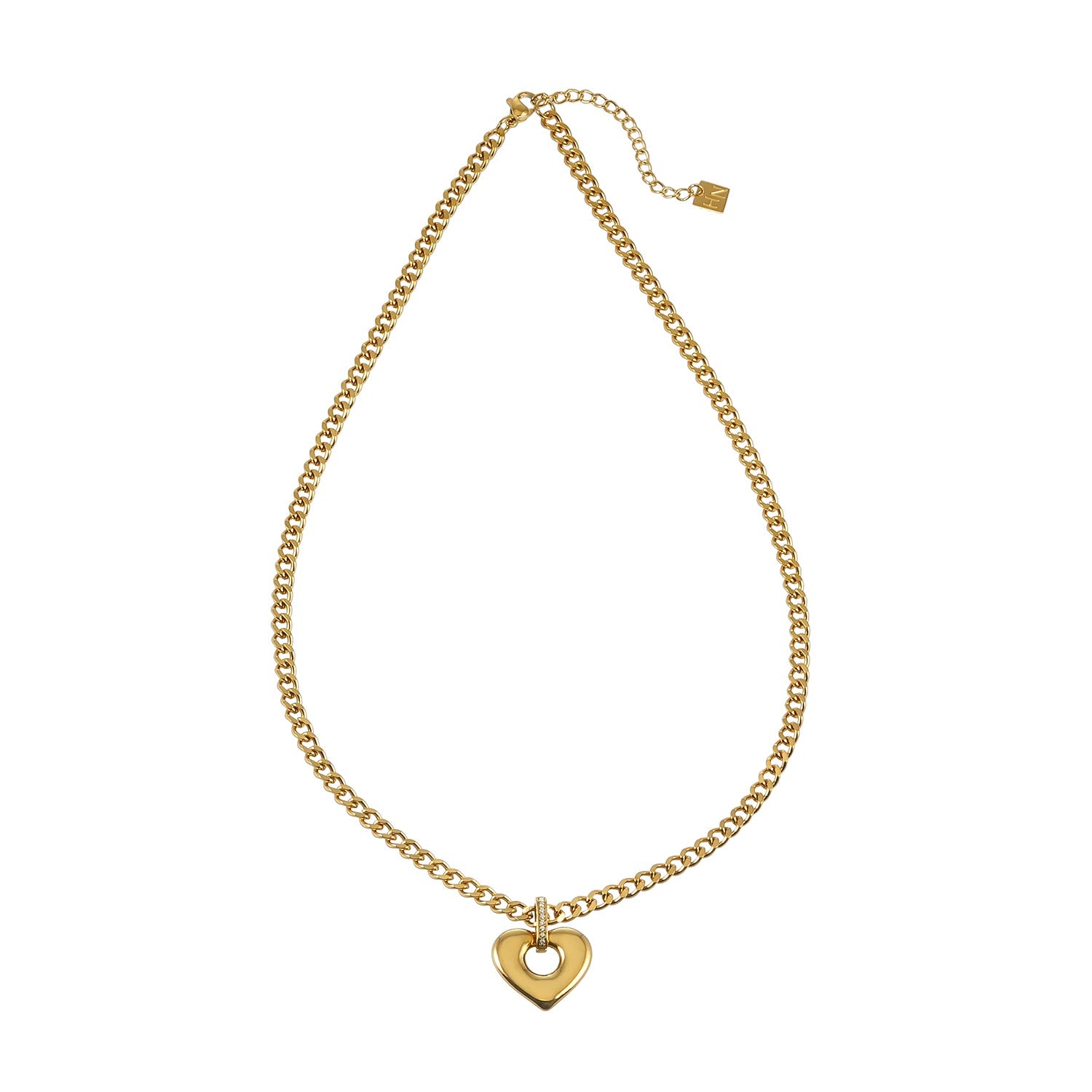 NIAH Gold: Heart Pendant Chain Necklace