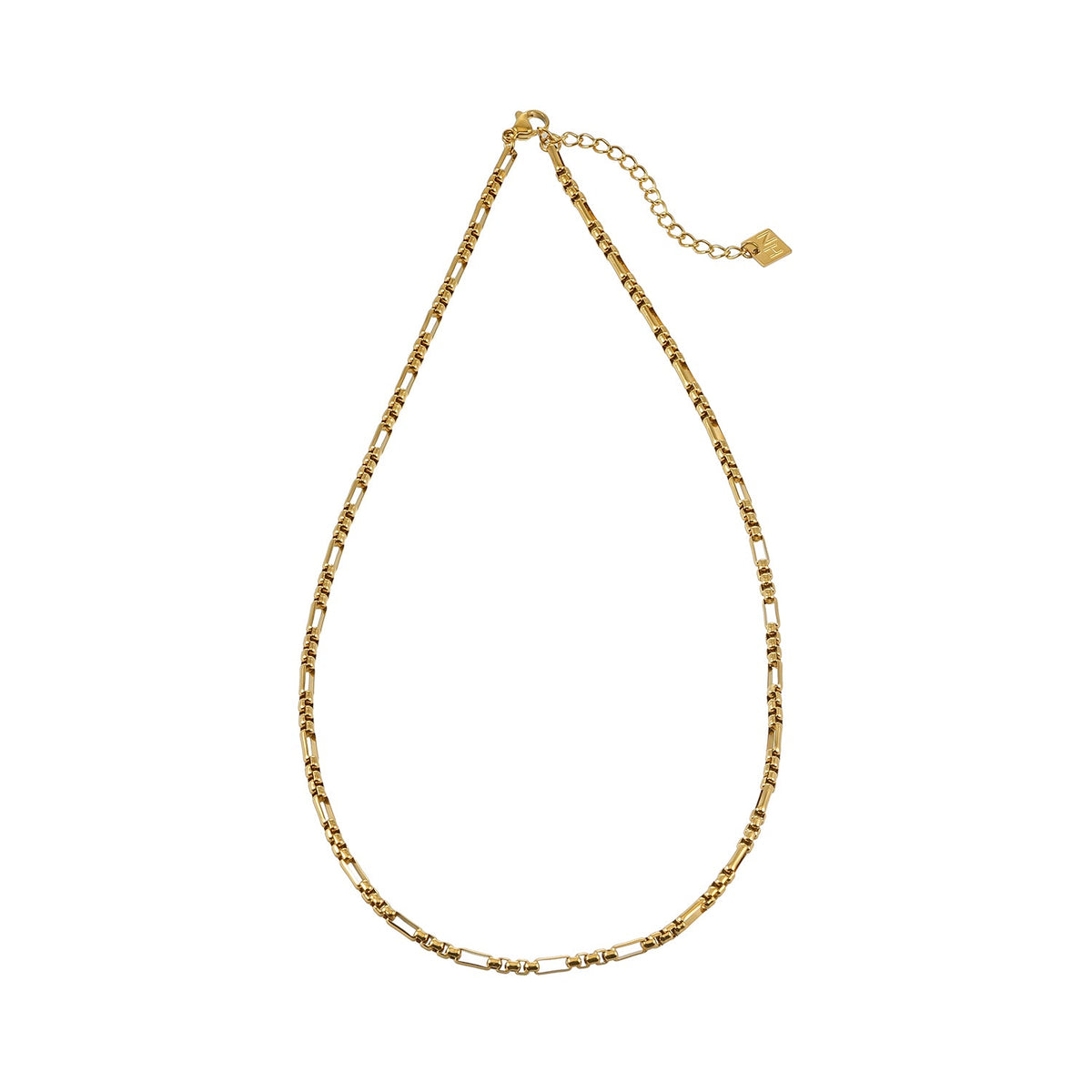 MASINA Gold: Dainty Mixed-Link Chain Bracelet $30