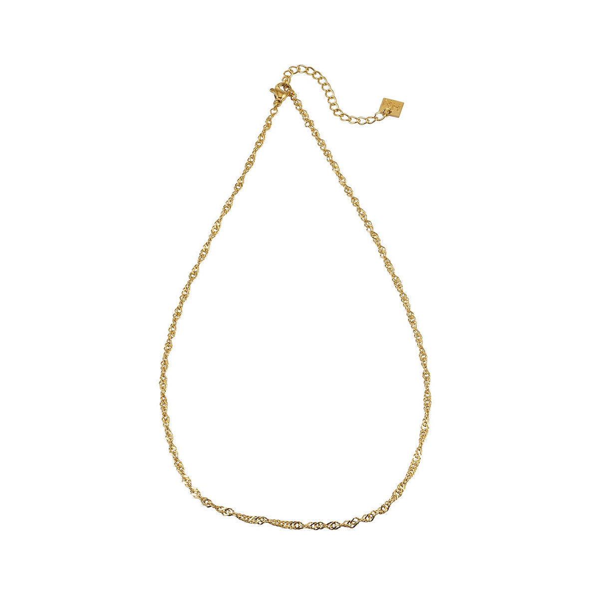 SANORA Gold: Twisted Link Chain Necklace