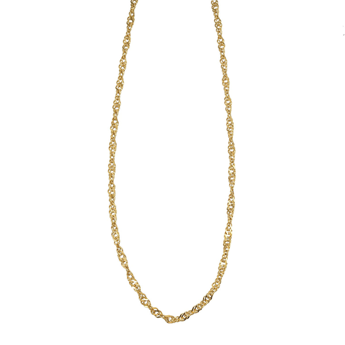 SANORA Gold: Twisted Link Chain Necklace