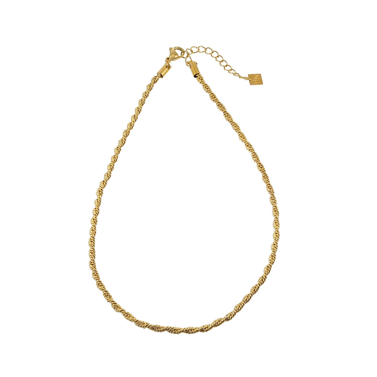 PESCARA Gold: Twisted Rope Chain Necklace