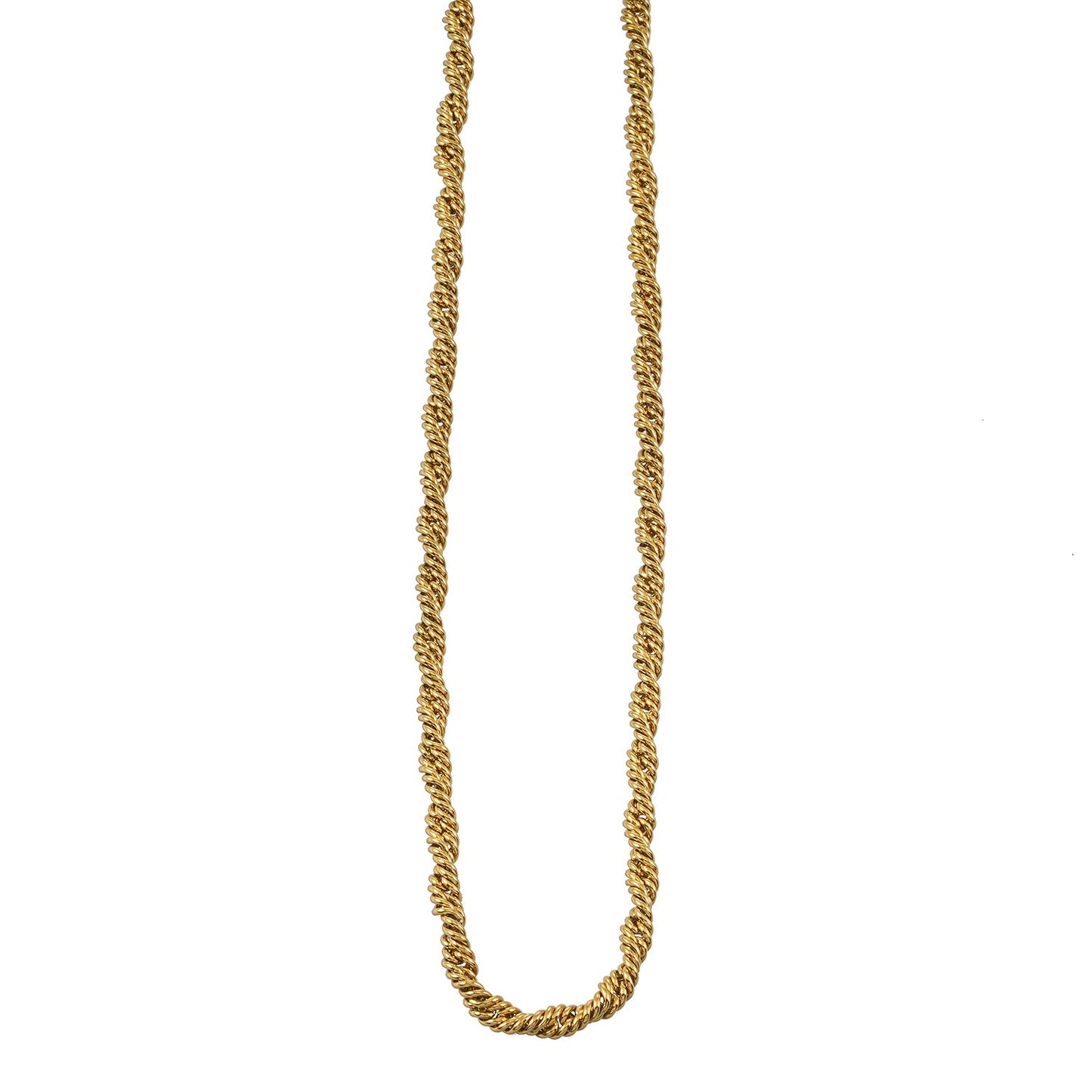 PESCARA Gold: Twisted Rope Chain Necklace