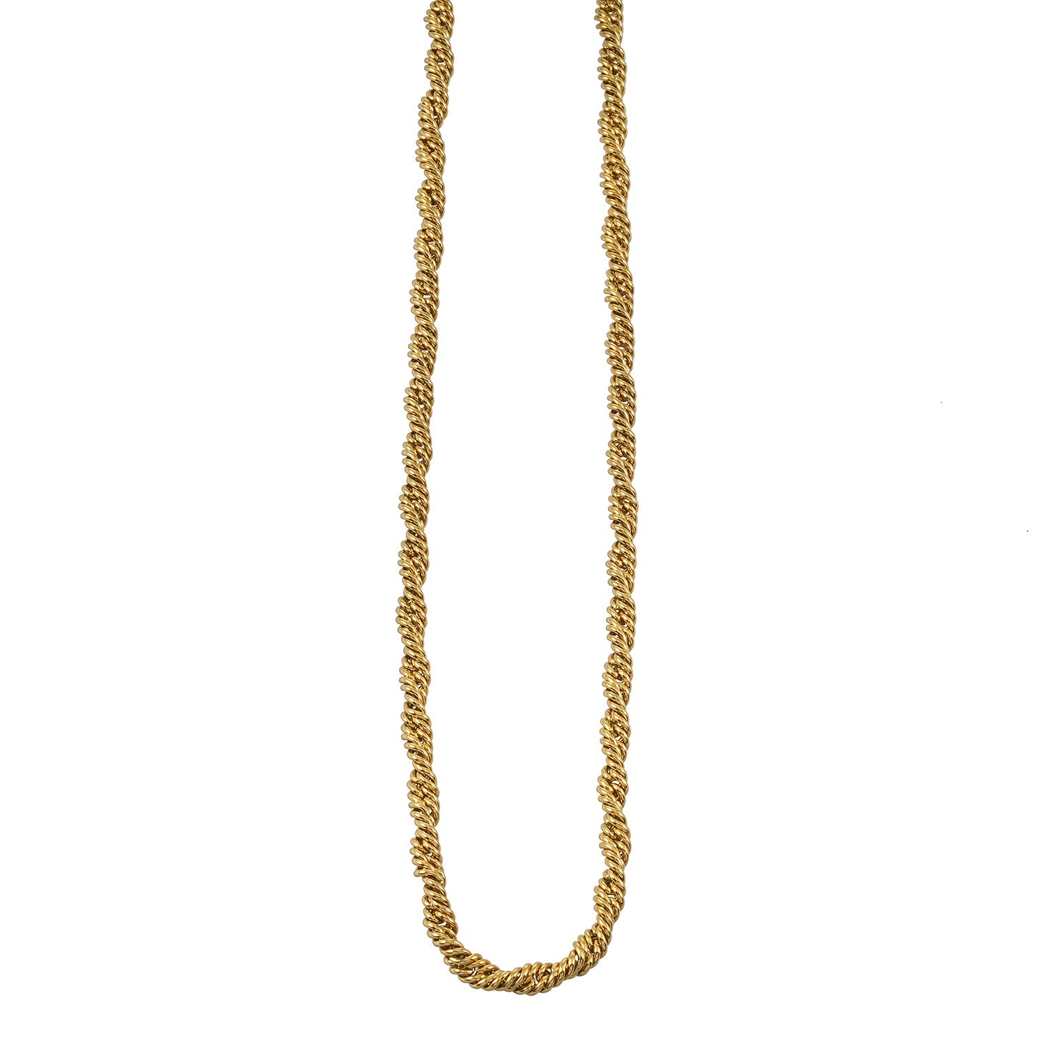 PESCARA Gold: Twisted Rope Chain Necklace
