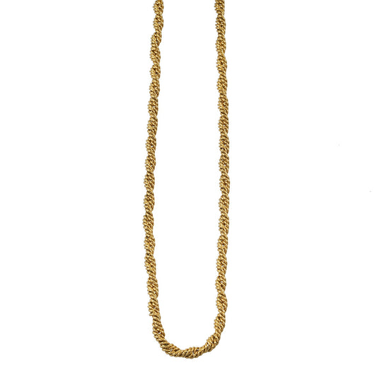 PESCARA Gold: Twisted Rope Chain Necklace