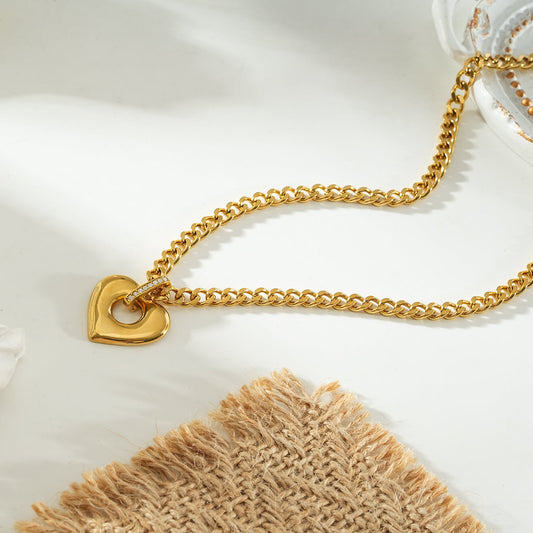 NIAH Gold: Heart Pendant Chain Necklace