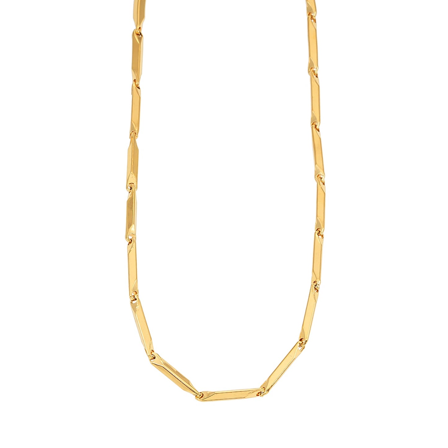 Style GUMIA Gold: Minimalist Geometric Shaped Beaded Chain Necklace