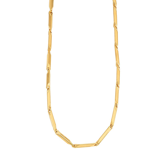 Style GUMIA Gold: Minimalist Geometric Shaped Beaded Chain Necklace