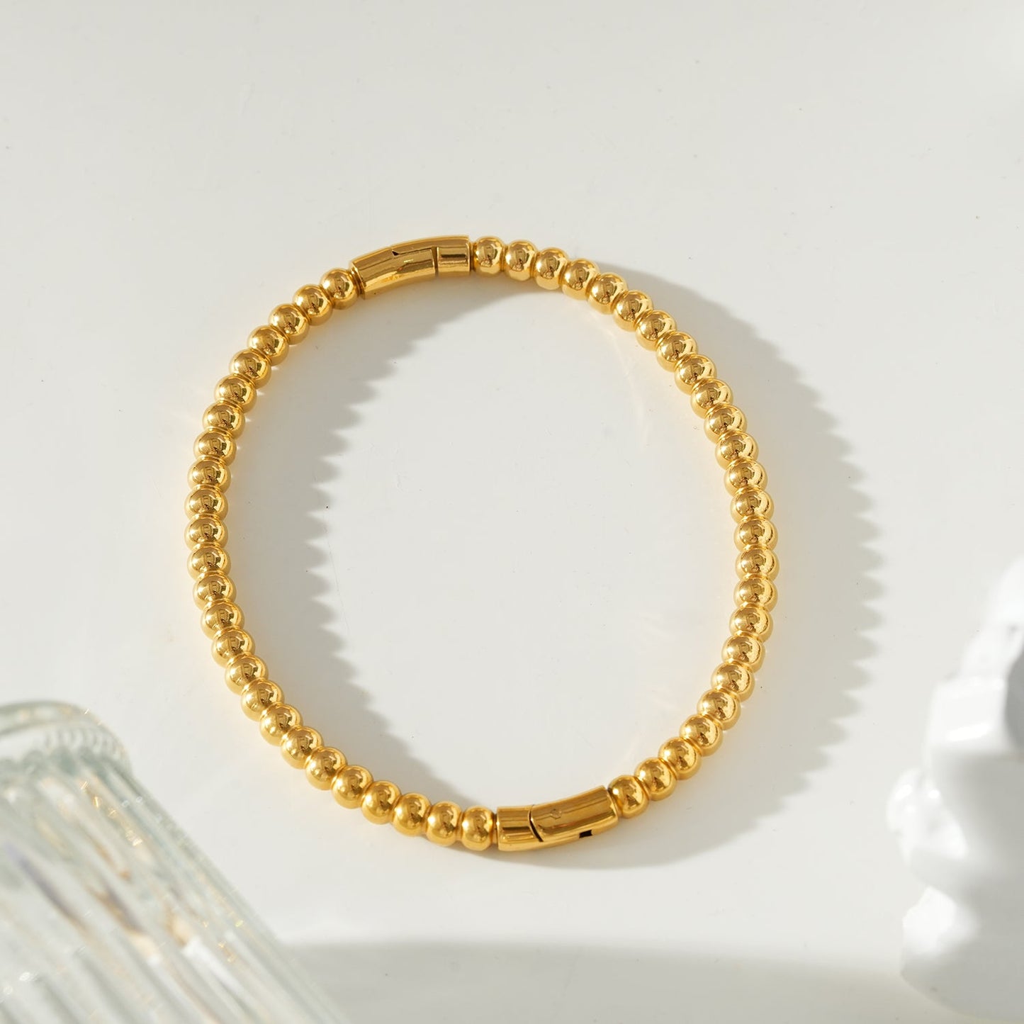 Style HANXI: Classic Ball-Bead Bracelet in Gold