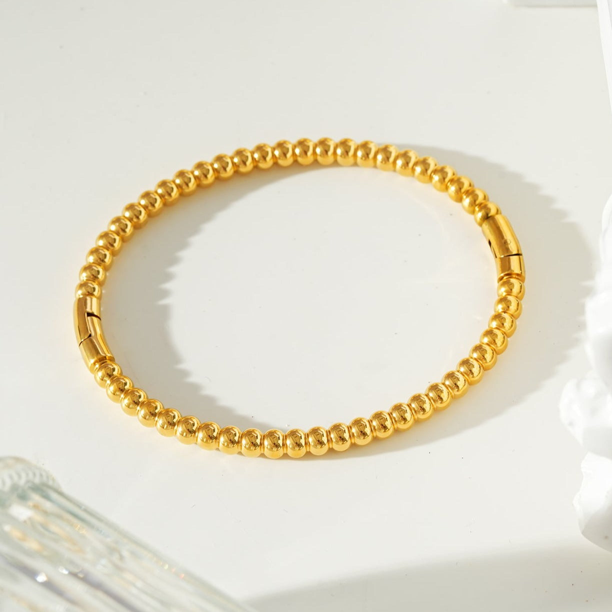 Style HANXI: Classic Ball-Bead Bracelet in Gold