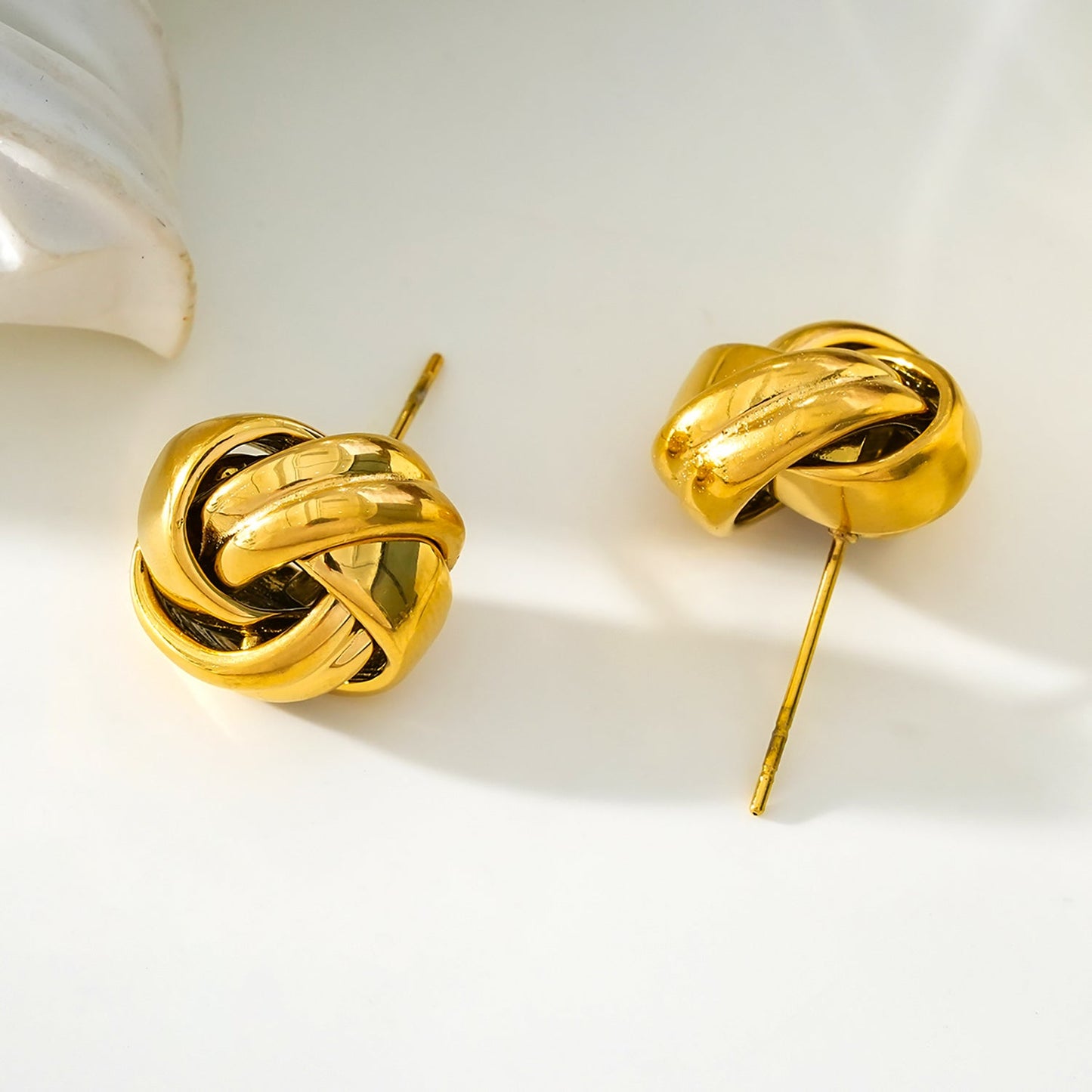 JATANI: Contemporary Love-Knot Stud Earrings