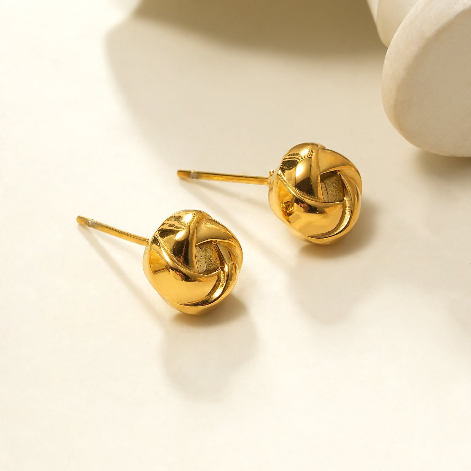 JATANI (Small) Gold: Love Knot Stud Earrings – Timeless Symbol of Eternal Love & Elegant Jewelry Gift