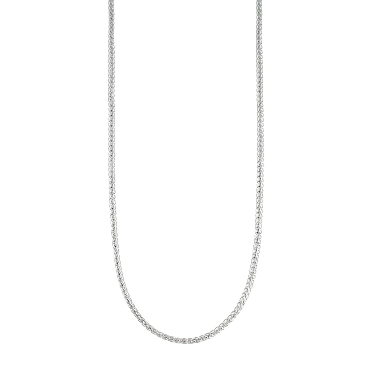 JOSEPHA Silver (White Gold): Mini Textured Dainty Chain