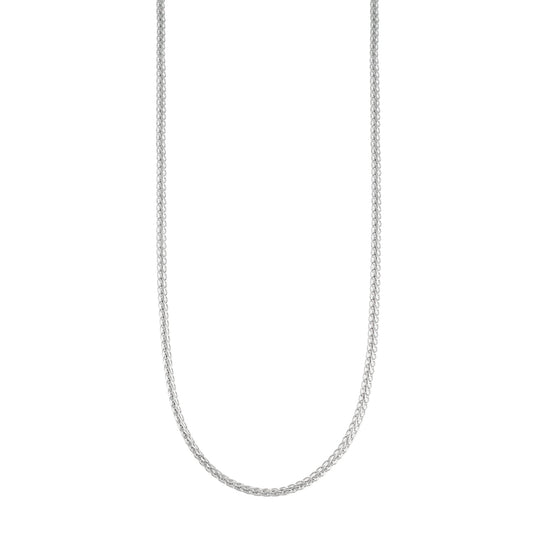 JOSEPHA Silver (White Gold): Mini Textured Dainty Chain